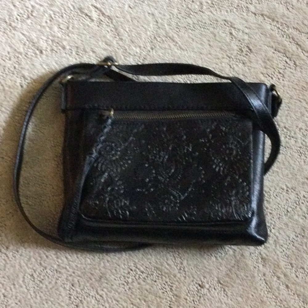 The Sak cross body bag. Chocolate Brown. (dark Brown almost Black)